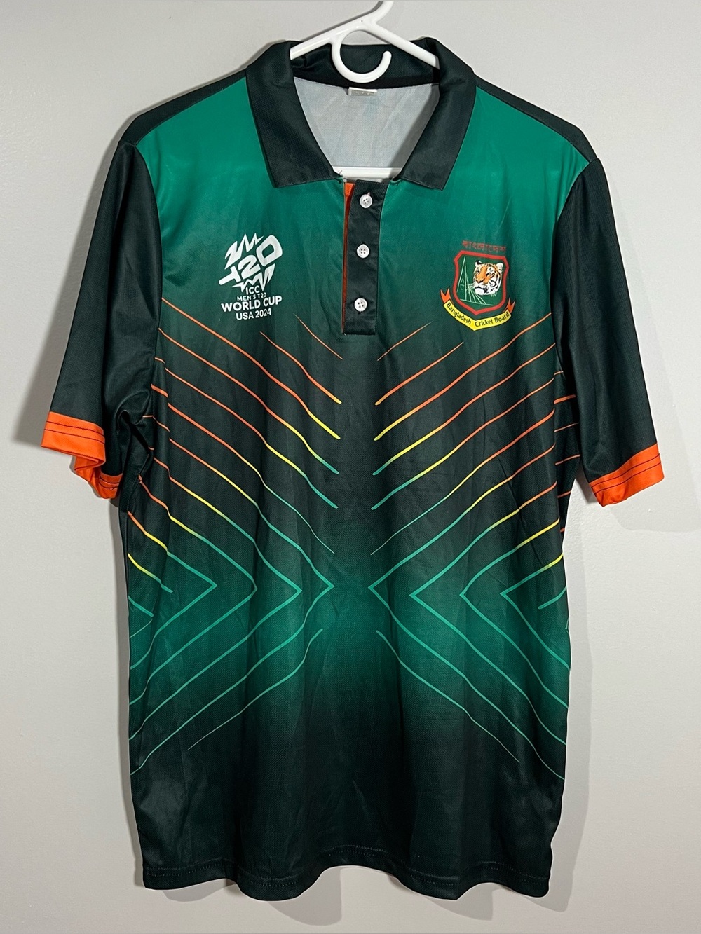 Bangladesh Cricket Board T20 World Cup USA 2024 Green Jersey Mens Medium